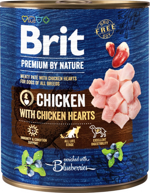 BRIT Premium by Nature Chicken with hearts - mokra karma dla psa - 800 g - Galeria zdjęcie 1