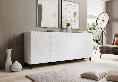 Komoda ASTI 200x42x82 biały mat - Galeria zdjęcie 3
