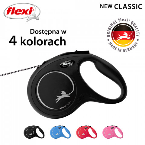FLEXI New Classic M czarna - automatyczna smycz dla psa - 5m - Galeria zdjęcie 4