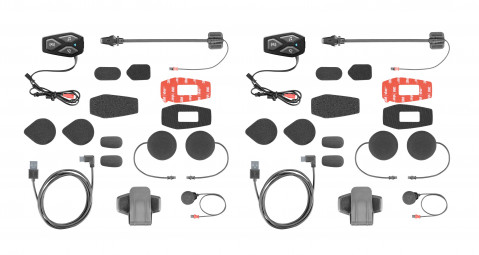 Intercom motocyklowy INTERPHONE U-COM 3, komplet na 2 kaski - Galeria zdjęcie 6