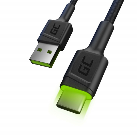 GREEN CELL KABEL KABGC06 USB-USB-C 1.2M OPLOT LED - Galeria zdjęcie 1