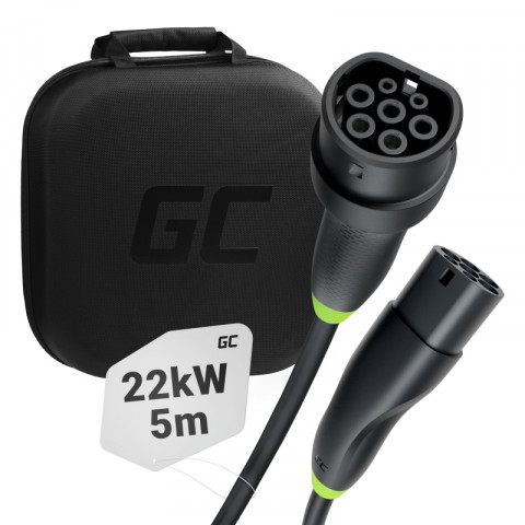 Kabel EV Green Cell GC Snap Type 2 22kW 5m - Galeria zdjęcie 1