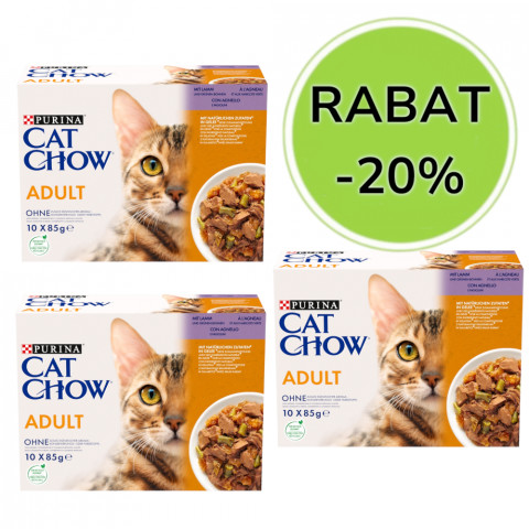 PURINA Cat Chow Jagnięcina, zielona fasolka - mokra karma dla kota - 30x85 g RABAT -20% - Galeria zdjęcie 1