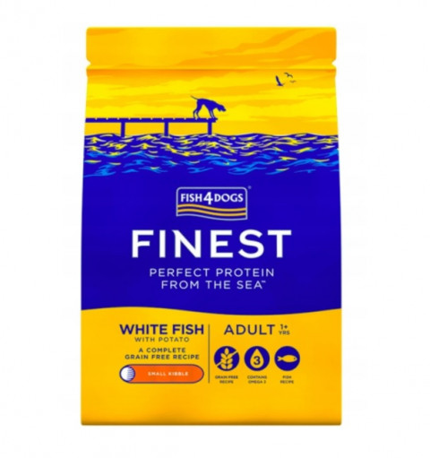 FISH4DOGS Finest Ocean White fish Small Adult - sucha karma dla psa - 1,5kg - Galeria zdjęcie 1