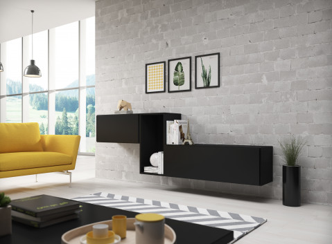 Zestaw meblowy ROCO 11 czarny/czarny/czarny - Galeria zdjęcie 1