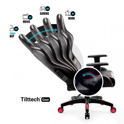 Fotel gamingowy DIABLO X-ONE 2.0 normal fotel czarno-czerwony - Galeria zdjęcie 6