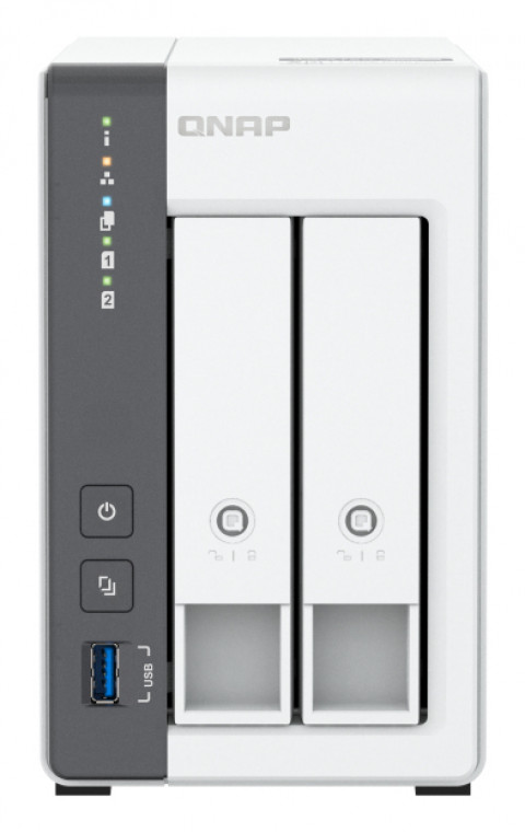 Qnap TS-216G, Tower, 2 x 2.5"/3.5" SATA, ARM 2.0GHz Quad core, 4GB, 1 x 2.5GbE + 1 x GbE, External adapter (PSU) - Galeria zdjęcie 2