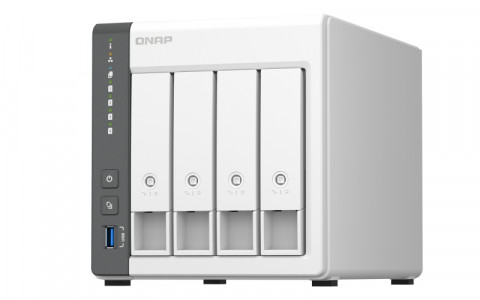 Qnap TS-433-4G, Tower, 4 x 2.5"/3.5" SATA , ARM 2.0GHz Quad core, 4GB, 1 x 2.5GbE + 1 x GbE, External adapter (PSU) - Galeria zdjęcie 1