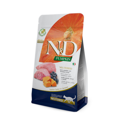 FARMINA N&D Pumpkin Cat Lamb&Blueberry Neutered - sucha karma dla kota - 300 g - Galeria zdjęcie 2