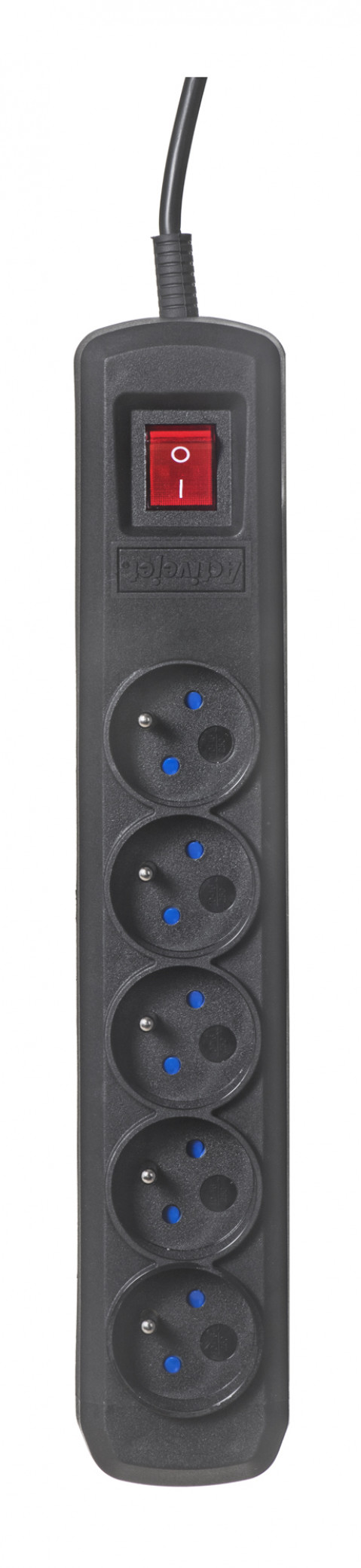 Listwa przeciwprzepięciowa Activejet 5gn/3m/cz (10A; 2300W) 3m; kolor czarny - Galeria zdjęcie 3