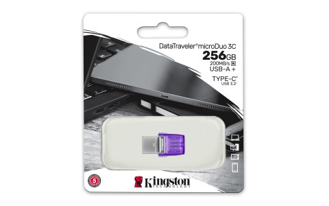 KINGSTON FLASH 256GB USB3.2 DataTraveler microDuo3C - Galeria zdjęcie 5