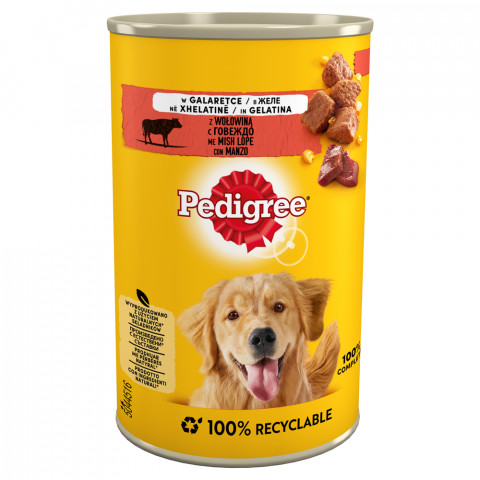 PEDIGREE Adult Wołowina w galaretce - mokra karma dla psa - 400 g - Galeria zdjęcie 1