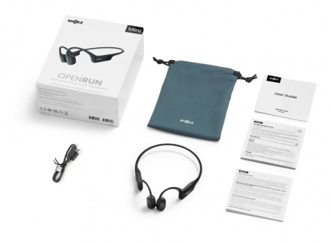 Słuchawki bezprzewodowe kostne Shokz OpenRun Mini USB-C czarne - Galeria zdjęcie 5