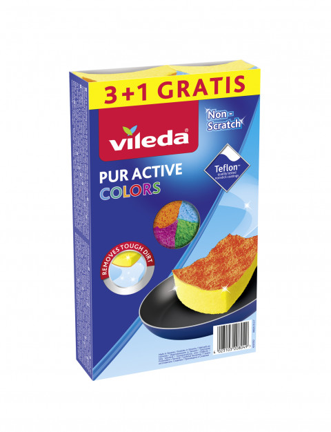 Zmywak Vileda Pur Active Colors 4 szt. - Galeria zdjęcie 1