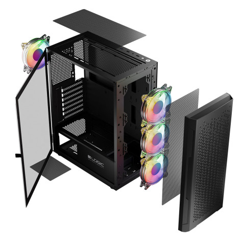 LOGIC OBUDOWA ARAMIS ARGB MIDI USB 3.0 BLACK - Galeria zdjęcie 2