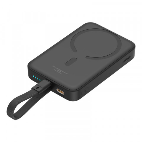Powerbank Baseus Magnetic Mini Air Wireless 10000mAh 20W+kabel lightning (czarny) - Galeria zdjęcie 5