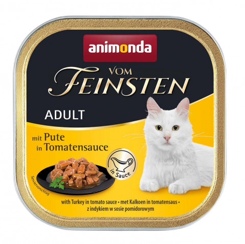 ANIMONDA Vom Feinsten Adult Indyk w pomidorowym sosie - mokra karma dla kota - 100g - Galeria zdjęcie 1