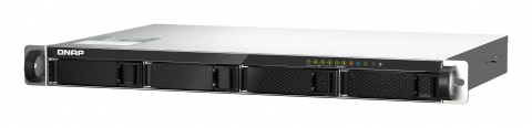 Qnap TS-435XeU-4G, 1U, 4 x 2.5"/3.5" SATA , Marvell Octeon TX2 CN9130 / CN9131 quad-core, 4GB DDR4 SODIMM (Max. 32GB), 2 x 10GbE SFP+, 2 x 2.5GbE, Single PSU (not upgradeable to RP) - Galeria zdjęcie 5