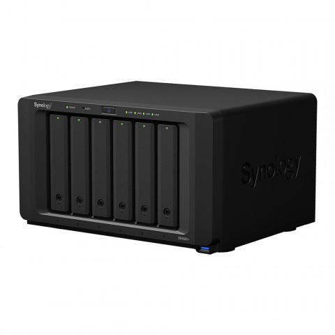 NAS Synology DS1621+; Tower; 6x (3.5”/2.5" SATA HDD/SSD); AMD Ryzen V1500B, 4 GB DDR4 (max. 32GB),4 x 1GbE RJ-45 - Galeria zdjęcie 2