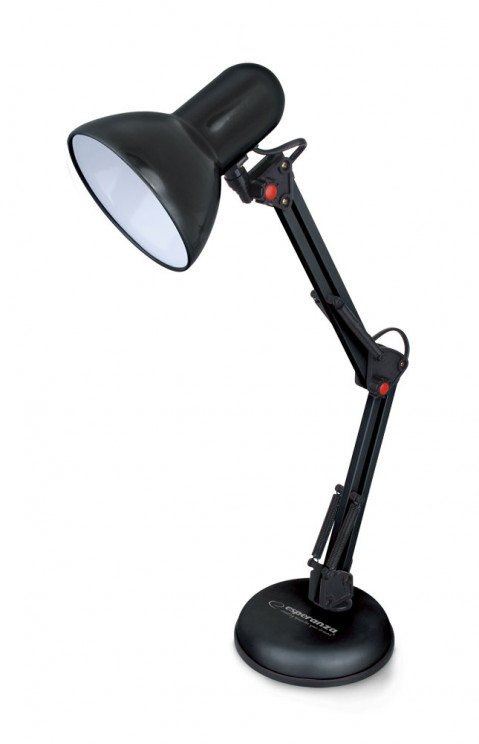 ESPERANZA LAMPKA BIURKOWA E27 AVIOR CZARNA ELD112K - Galeria zdjęcie 2