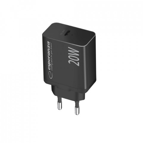 ESPERANZA ŁADOWARKA SIECIOWA 20W USB-C PD EZC104K - Galeria zdjęcie 4