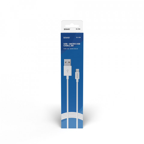 SAVIO KABEL USB - MICRO USB 2.1A, 2M CL-124 - Galeria zdjęcie 2