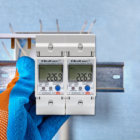 QOLTEC LICZNIK ENERGII JEDNOFAZOWY ELEKTRONICZNY - Galeria zdjęcie 4