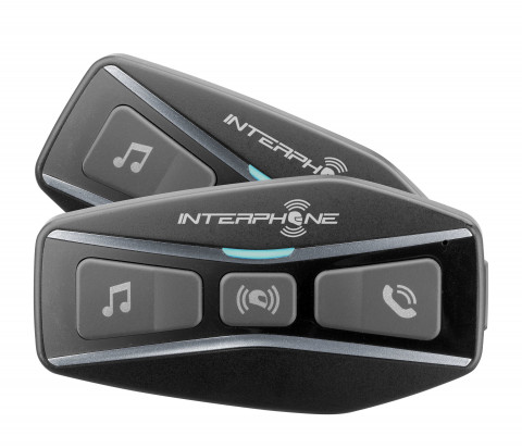 Intercom motocyklowy INTERPHONE U-COM 4, komplet na 2 kaski - Galeria zdjęcie 1
