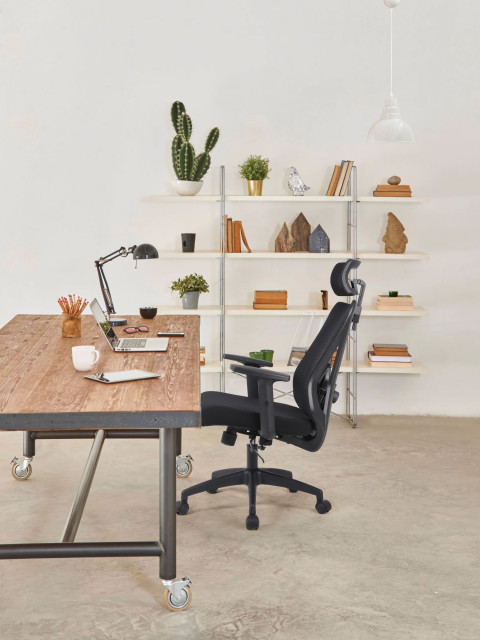 Ergonomiczny fotel biurowy ACTIVEJET T5 czarny - Galeria zdjęcie 20