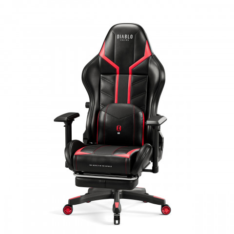 Fotel gamingowy DIABLO X-RAY normal fotel czarno-czerwony - Galeria zdjęcie 3