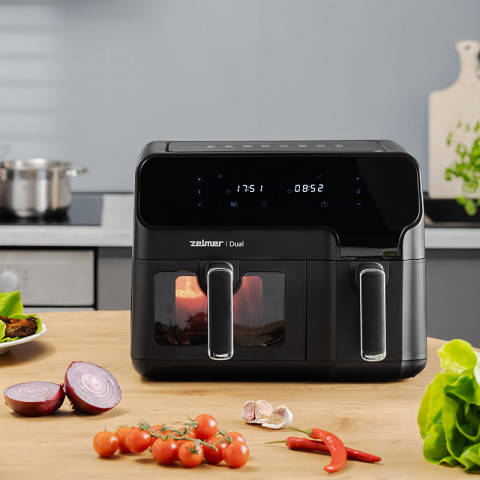 FRYTOWNICA ZAF 9000 5,5L + 3,5L 2700W AIR FRYER - Galeria zdjęcie 5