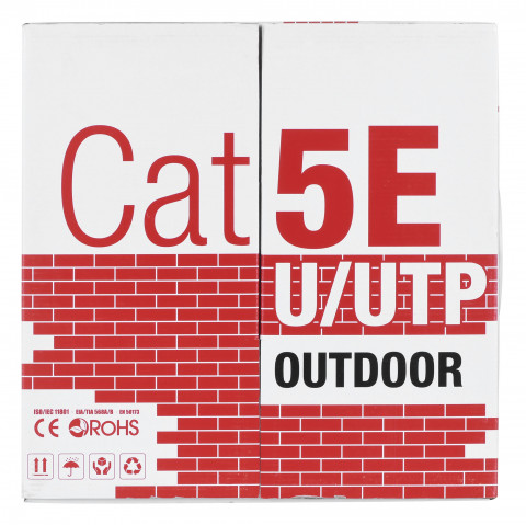 Q-LANTEC kabel UTP zewnętrzny suchy 4PR kat.5e PVC 305m, czarny, miedziany - Galeria zdjęcie 4