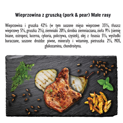 PAKA ZWIERZAKA Wieprzowina z gruszką S - sucha karma dla psa - 3kg - Galeria zdjęcie 2