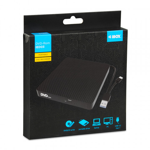 IBOX ZEWNĘTRZNA NAGRYWARKA DVD IED03 USB 3.2 GEN.1 - Galeria zdjęcie 8