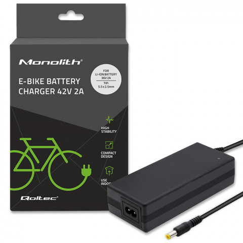 QOLTEC ŁADOWARKA DO BATERII ROWERU ELEKTRYCZNEGO - Galeria zdjęcie 1