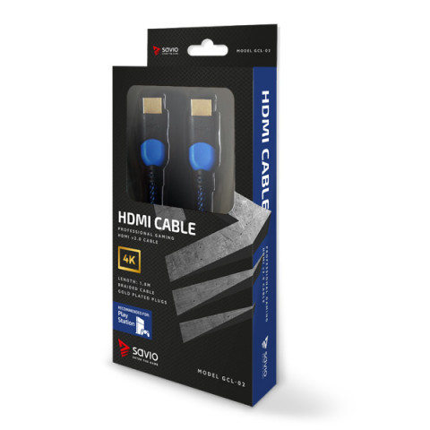 SAVIO KABEL HDMI V2.0 4K PLAYSTATION 1,8M GCL-02 - Galeria zdjęcie 2