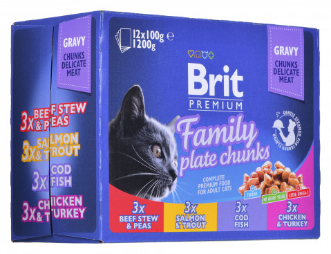 BRIT Cat Pouches Family Plate - mokra karma dla kota - 12x100 g - Galeria zdjęcie 7
