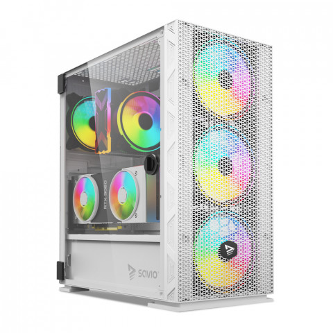 SAVIO OBUDOWA KOMPUTEROWA RAPTOR WHITE X1 ARGB - Galeria zdjęcie 8