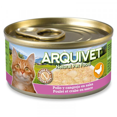 ARQUIVET Kurczak w sosie z paluszkami krabowymi - mokra karma dla kota - 80g - Galeria zdjęcie 1