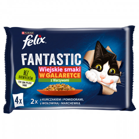 FELIX Fantastic Mięso z warzywami - mokra karma dla kota - 4x85g - Galeria zdjęcie 1
