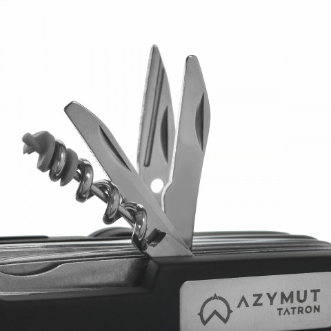 Scyzoryk AZYMUT Tatron - 25 narzędzi + kabura, 90mm czarny ( HK20017BL ) - Galeria zdjęcie 4