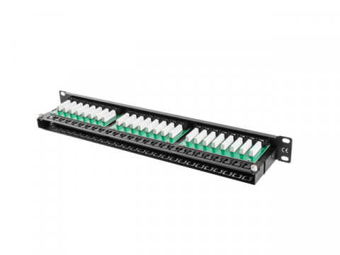 Lanberg patch panel 48 port 1u kat.5e utp czarny ppu5-1048-b - Galeria zdjęcie 5