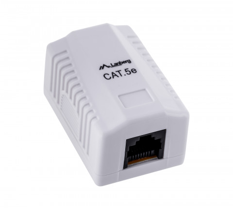 Lanberg gniazdo natynkowe kat. 5e 1x rj45 biale ou5-0001-w - Galeria zdjęcie 6