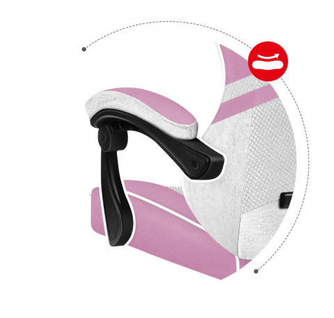 Fotel gamingowy Huzaro Force 4.4 Pink Mesh - Galeria zdjęcie 9