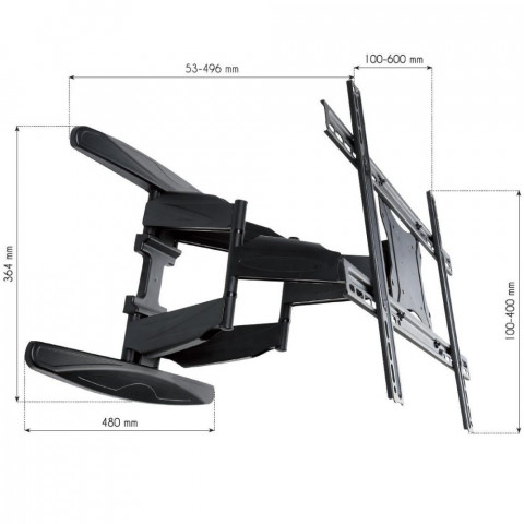 TECHLY UCHWYT ŚCIENNY TV LED/LCD 40-80 CALI 50KG O - Galeria zdjęcie 5