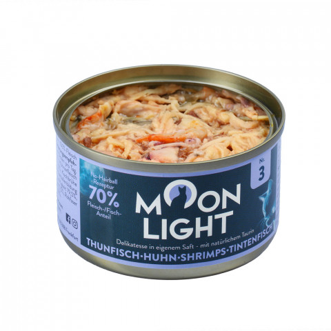 MOONLIGHT Dinner nr 2 Tuńczyk, kurczak, krewetki i kałamarnica - mokra karma dla kota - 80g - Galeria zdjęcie 3
