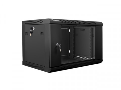 Lanberg szafa wisząca 19" 6u 600x450 czarna wf01-6406-10b - Galeria zdjęcie 1