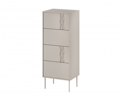 Komoda 4S TRESSE 50x40x125 kaszmir mat - Galeria zdjęcie 1