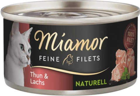 MIAMOR Feine Filets Naturell Tuńczyk z łososiem - mokra karma dla kota - 80 g - Galeria zdjęcie 1