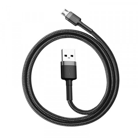 BASEUS CAFULE KABEL MICRO USB 2.4A, 1 METR, SZARO - Galeria zdjęcie 2